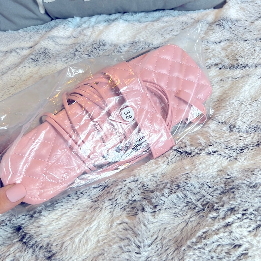 Pink Gladiator Sandals - Never Opened
